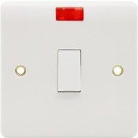 Securlec 1 Gang Double Pole Pilot Cooker Switch in White
