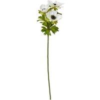 Hill Interiors Anemone Spray Artificial Flower in White