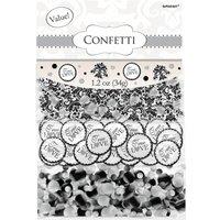 Amscan Assorted Designs Wedding Confetti in Black