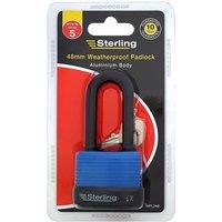 Sterling Weatherproof Long Shackle Padlock 48mm