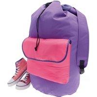 H&L Colour Block Laundry Bag in Purple