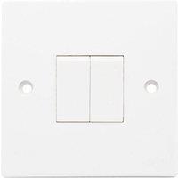 Securlec Square 2 Way Switch in White