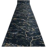 RugsX Anti-Slip Lotus Runner in Black | Size: 80 cm x 170 cm