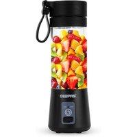 Geepas Rechargeable Blender Smoothie Maker 330ML Fruit Mixer Mini Juicer in Black