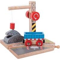Bigjigs Rail Gravel Wooden Crane for Wooden Train Sets