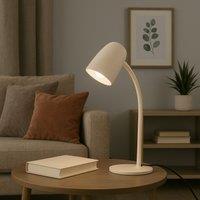 Eglo Carlo Modern Steel Flexible Desk Lamp, Sandy in Light Sand