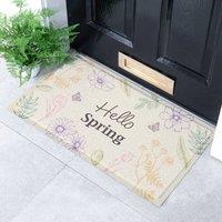 Artsy Mats Hello Spring Doormat in Cream | Size: 40 cm x 70 cm