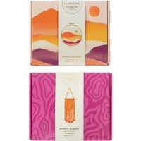 Portico Designs Ltd Flawsome Abstract Sunset Embroidery Kit & Macrame Wall Hanging Craft Kit