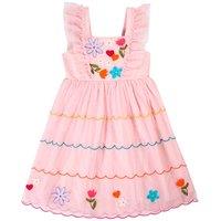 Frugi Girl's Marion Party Dress in Pink | Size: 2-3 Years
