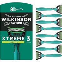 Wilkinson Sword Men's Xtreme 3 Comfort Plus Sensitive Disposable Razors - 8 Pack in Black