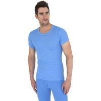 Universal Textiles Men's Thermal Underwear Short Sleeve T-Shirt Polyviscose Range (British Made) in Blue | Size: Small