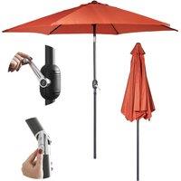 VonHaus Men's 2.7M Burnt Orange Steel Garden Parasol
