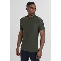 Steel & Jelly Men's Twill Jersey Short Sleeve Polo Shirt in Olive | Size: Large