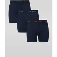 Steel & Jelly Men's 3 Pack Boxers in Navy | Size: Small