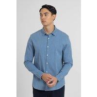 Steel & Jelly Men's Bruera - Denim Long Sleeve Shirt in Light Blue | Size: Large