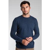 Steel & Jelly Men's Nep Crew Neck Jumper in Blue | Size: XL