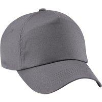 Beechfield Men's Plain Original 5 Panel Baseball Cap in Mid Grey