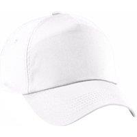 Beechfield Men's Plain Original 5 Panel Baseball Cap in White