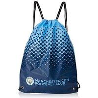 Manchester City FC Men's Official Football Fade Design Gym Bag in Light Blue