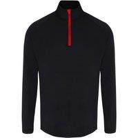 TriDri Men's Long Sleeve Performance Quarter Zip Top in Jet Black | Size: 2XL