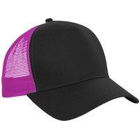Beechfield Men's Half Mesh Trucker Cap Headwear Pack of 2 in Black