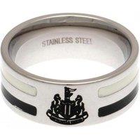 Newcastle United FC Men's Colour Stripe Ring in Silver | Size: Medium