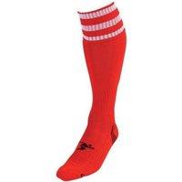 Precision Men's 3 Stripe Pro Football Socks in Red | Size: 3-6