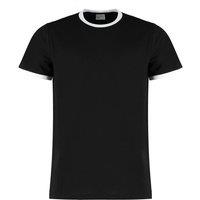 Kustom Kit Men's Ringer T-Shirt in Black | Size: XL