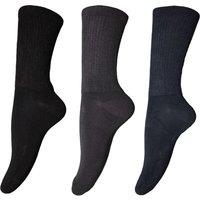 Universal Textiles Men's Extra-Wide Comfort Fit Big Foot Socks (3 Pairs) in True Black | Size: 11-14