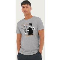 Bruce Lee Men's Walk On Philosophy Quote T-Shirt in Mid Grey | Size: 2XL