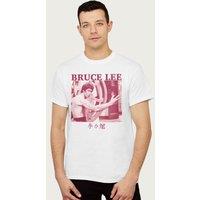 Bruce Lee Men's Enter The Dragon Scene Chilling Stare Retro T-Shirt in White | Size: Small