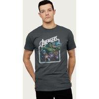 Hulk Men's Marvel Avengers The Thor Captain America & Iron Man T-Shirt in Charcoal | Size: Small
