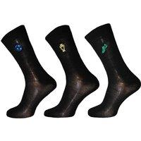 Pandastick Men's Bamboo Socks (Pack Of 3) in Black | Size: 6-11