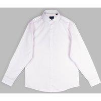 Steel & Jelly Men's Formal Long Sleeve Shirt in White | Size: 17 inches