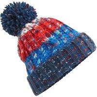 Beechfield Men's Corkscrew Pom Pom Beanie in Blue