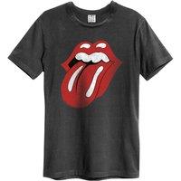 Amplified Men's Tongue Era The Rolling Stones T-Shirt in Charcoal | Size: XS