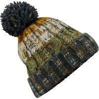 Beechfield Men's Corkscrew Pom Pom Beanie in Dark Olive