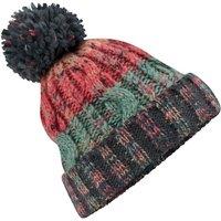 Beechfield Men's Corkscrew Pom Pom Beanie in Coral