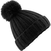 Beechfield Men's Verbier Pom Pom Beanie in Black