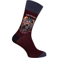 Simply Essentials Men's Toys Safari Truck Socks in Plum | Size: 6-11