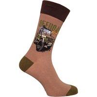Simply Essentials Men's Toys Safari Truck Socks in Beige | Size: 6-11