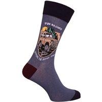 Simply Essentials Men's Toys Safari Truck Socks in Blue | Size: 6-11