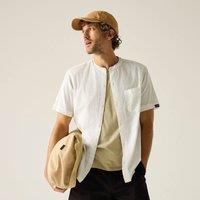 Regatta Men's Lovrey Short Sleeved Nero Collared Shirt in White | Size: XL