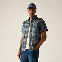Regatta Men's Mindano Short Sleeved Check Shirt in Navy | Size: Medium