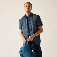 Regatta Men's Mindano Short Sleeved Check Shirt in Midnight | Size: Medium