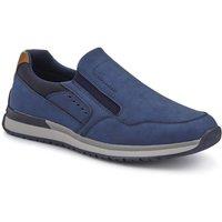 Pavers Men's Wide Fit Elasticated Slip On Shoes in Navy | Size: 10