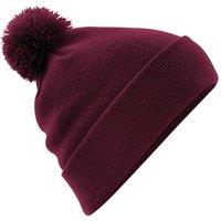 Beechfield Men's Original Pom Pom Beanie in Burgundy