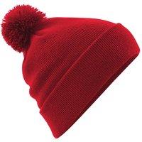 Beechfield Men's Original Pom Pom Beanie in Red
