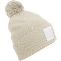 Beechfield Men's Pom Pom Beanie in Light Beige