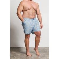 BadRhino Men's Printed Swim Shorts in Light Blue | Size: 4XL